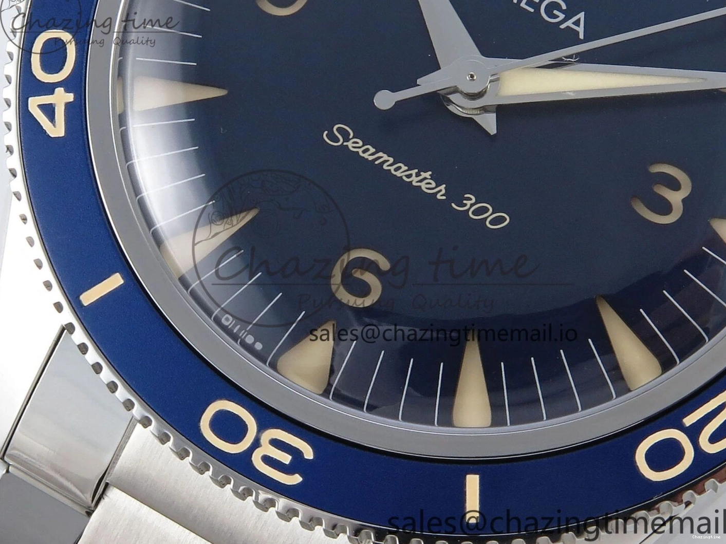 0209 Elegant Seamaster 300 Heritage SS VSF 1:1 Best Edition Blue Dial on SS Bracelet A 7701